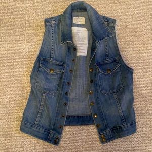 Designer jean vest